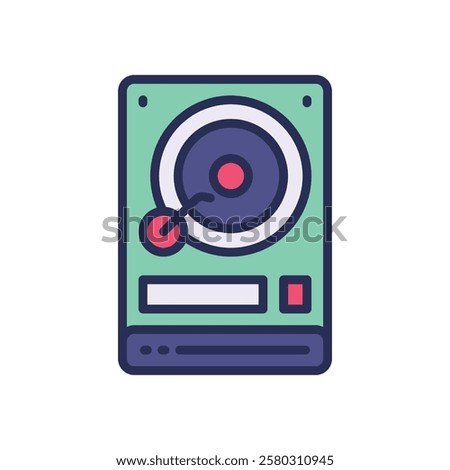 hard disc icon. vector filled color icon for your website, mobile, presentation, and logo design.