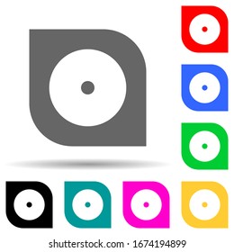 hard disc multi color style icon. Simple thin line, outline vector of web icons for ui and ux, website or mobile application