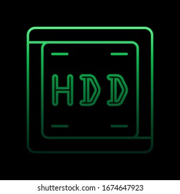 Hard disc nolan icon. Simple thin line, outline vector of computer hardware icons for ui and ux, website or mobile application
