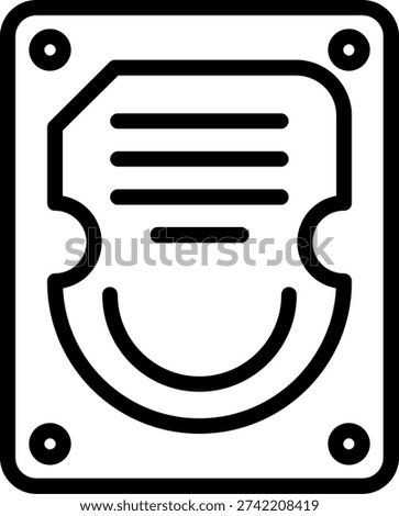 Hard Disk Art vector Icon Design Illustration