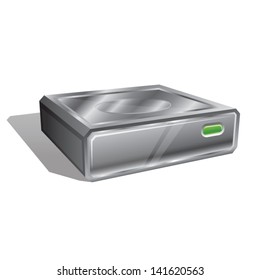 Hard disk for computer - icon isolated on white background. Vector.