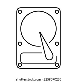 hard disk drive hdd icon isolated on white background, vector illustration.