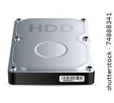 Hard disk drive (HDD), vector EPS 8.