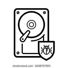  unidade de disco rígido (HDD) - ícone de vetor