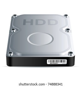 Hard disk drive (HDD), vector EPS 8.