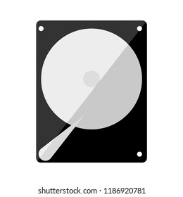 Hard disk drive icon . Elements in flat design.