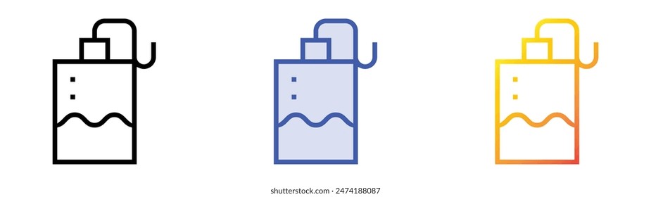 hard disk drive icon. Linear, Blue Fill and Gradient Style Design Isolated On White Background