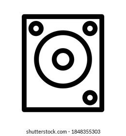 icono de unidad de disco duro o logotipo símbolo de signo aislado ilustración vectorial - iconos vectoriales de estilo negro de alta calidad
