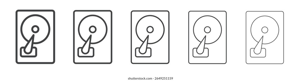 Ícone da unidade de disco rígido símbolo simples de coleção de ilustrações