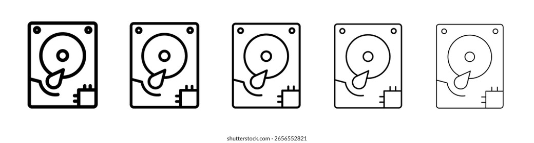 Symbol der Festplatte, einfache Illustration, Logografik