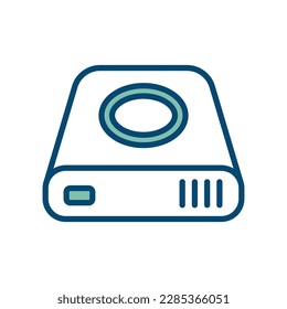 hard disk drive icon vector design template in white background