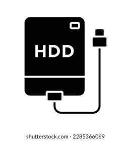 hard disk drive icon vector design template in white background