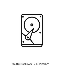 Hard disk drive icon vector set collection for web