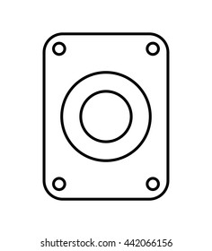 hard disk drive isolated icon design