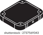 Hard disk drive silhouette icon vector