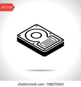hard disk drive storage isometric 3d icon
