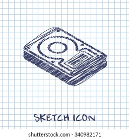 hard disk drive storage isometric 3d icon
