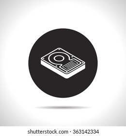 hard disk drive storage isometric 3d icon