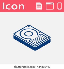 hard disk drive storage isometric 3d icon