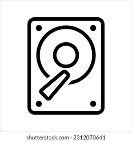 Hard disk drive vector icon