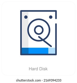 Hard Disk And Floppy Icon Concept