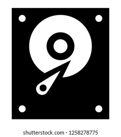 Hard disk glyph icon