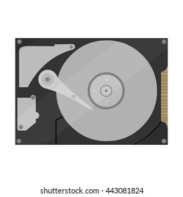 Hard disk icon cartoon. 