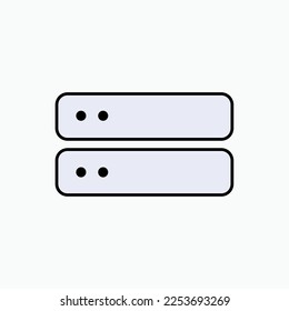 Hard Disk Icon. Computer Device Element. Storages, Memory Symbol.