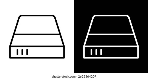 Hard Disk icon concept stroke on white background