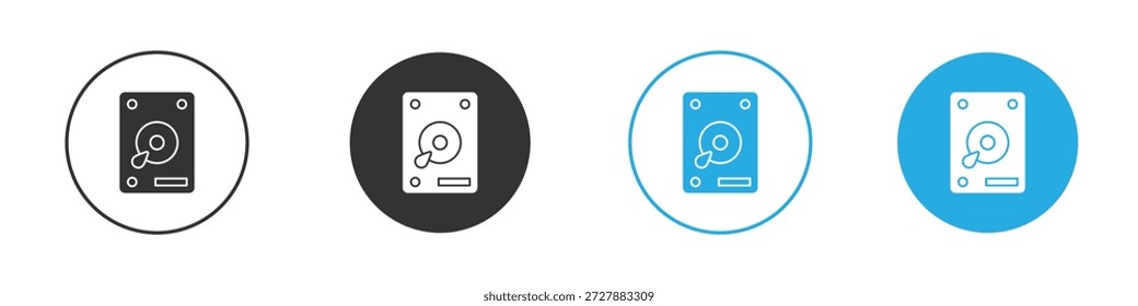 Hard Disk icon drawing clipart symbol . Vector illustration