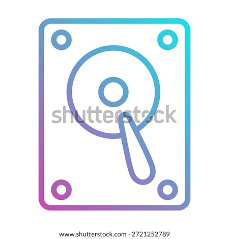 Hard Disk Icon Element For Design