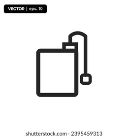 hard disk icon, file or data storage icon. with a white background. vector eps 10