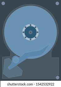hard disk icon. Flat design style eps 10