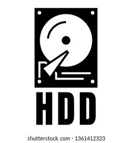 Hard disk icon. HDD icon