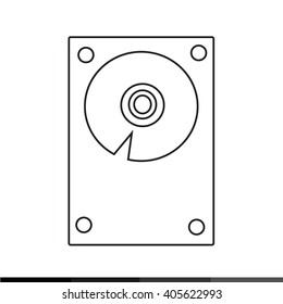 Hard Disk Icon Illustration design