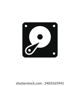 Hard disk icon isolated on white background. HDD icon