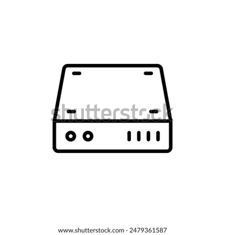 Hard Disk Icon Perfect for Data Storage and Computing