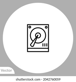 Hard disk icon sign vector,Symbol, logo illustration for web and mobile