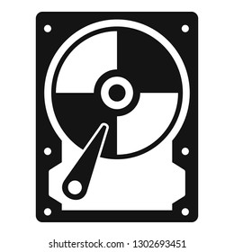 Hard disk icon. Simple illustration of hard disk vector icon for web design isolated on white background