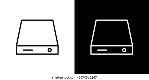 Festplattensymbol. Einfaches minimales Piktogramm. Vektorgrafik