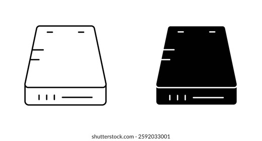 Hard Disk icon symbol collection on white background.