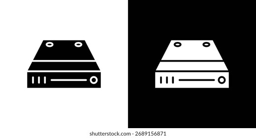 Symbol für Festplatte. einfaches flaches Symbol auf leerem Hintergrund.