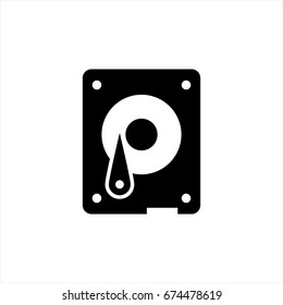 Hard disk icon in trendy flat style isolated on background. Hard disk icon page symbol for your web site design Hard disk icon logo, app, UI. Hard disk icon Vector illustration, EPS10.