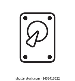 Hard disk icon in trendy outline style design. Vector graphic illustration. Suitable for website design, logo, app, and ui. Editable vector stroke. EPS 10.