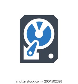 Hard disk icon. Vector EPS file.