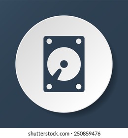 Hard Disk Icon. Vector Illustrator EPS 10