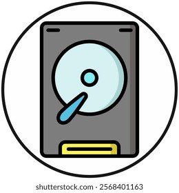 hard disk icon. vector line icon for your website, mobile, presentation, and logo design