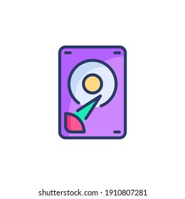 Hard Disk icon in vector. Logotype