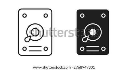 Hard Disk icon vector pictogram pack. icon vector template