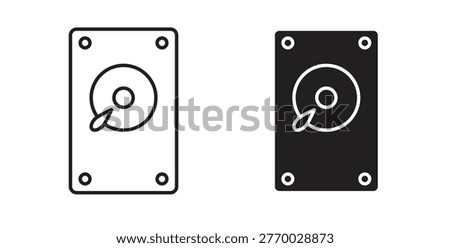Hard Disk icons linear icon. Line with Editable stroke. monochrome icon